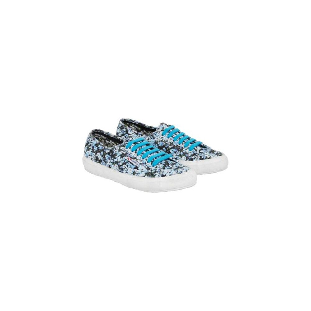SUPERGA Womens Blue Eyelet Mary Katrantzou Almond Athletic Training Shoes 7.5